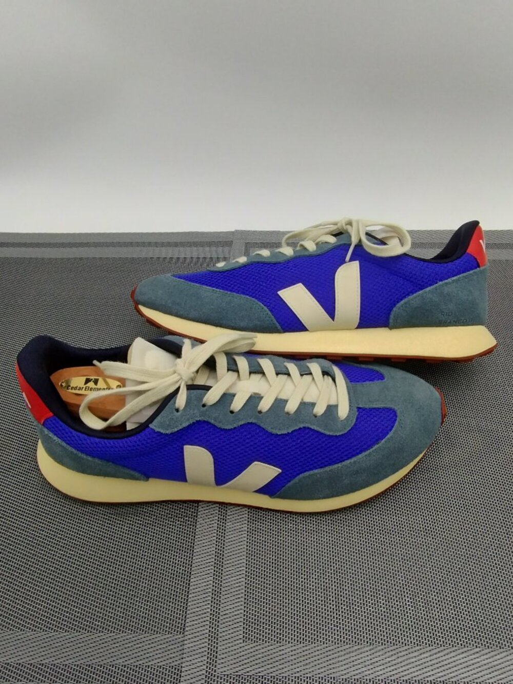 Veja Rio Branco II Blue Alveomesh Suede Sneakers Size 12
